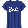 imageBarbie  Classic Script White Logo TShirtRoyal Blue