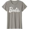 imageBarbie  Classic Script White Logo TShirtSlate Grey