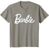 imageBarbie  Classic Script White Logo TShirtSlate Grey