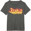 imageBarbie  Comic Book Logo TShirtAsphalt Grey