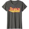 imageBarbie  Comic Book Logo TShirtAsphalt Grey