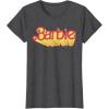 imageBarbie  Comic Book Logo TShirtDark Heather Grey