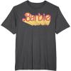 imageBarbie  Comic Book Logo TShirtDark Heather Grey