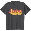 imageBarbie  Comic Book Logo TShirtDark Heather Grey