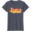 imageBarbie  Comic Book Logo TShirtHeather Blue