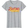 imageBarbie  Comic Book Logo TShirtHeather Grey