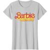 imageBarbie  Comic Book Logo TShirtSilver Grey