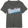 imageBarbie  Pink and Blue Logo TShirtAsphalt Grey
