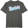 imageBarbie  Pink and Blue Logo TShirtAsphalt Grey