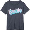 imageBarbie  Pink and Blue Logo TShirtHeather Blue