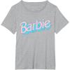 imageBarbie  Pink and Blue Logo TShirtHeather Grey