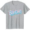 imageBarbie  Pink and Blue Logo TShirtHeather Grey