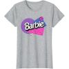imageBarbie Retro Logo TShirtHeather Grey