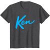 imageKen Current Script Logo TShirtDark Heather Grey