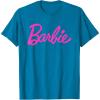 imageBarbie  Classic Script Pink Logo TShirtSapphire Blue
