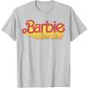 imageBarbie  Comic Book Logo TShirtSilver Grey