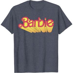 imageBarbie  Comic Book Logo TShirtHeather Blue