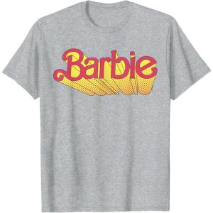 imageBarbie  Comic Book Logo TShirtHeather Grey
