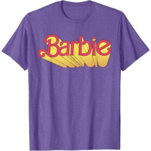 imageBarbie  Comic Book Logo TShirtPurple Heather