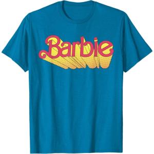 imageBarbie  Comic Book Logo TShirtSapphire Blue
