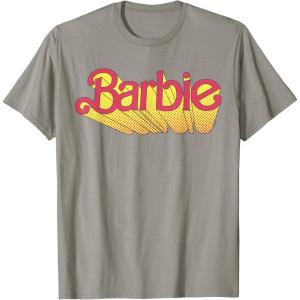 imageBarbie  Comic Book Logo TShirtSlate Grey
