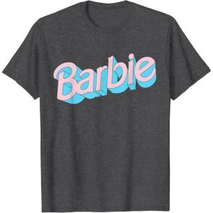 imageBarbie  Pink and Blue Logo TShirtDark Heather Grey