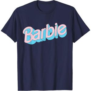 imageBarbie  Pink and Blue Logo TShirtNavy Blue