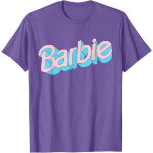 imageBarbie  Pink and Blue Logo TShirtPurple Heather