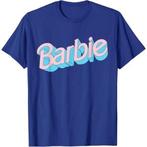 imageBarbie  Pink and Blue Logo TShirtRoyal Blue