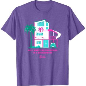 imageBarbie All I Want for Christmas is a Dreamhouse TShirtPurple Heather