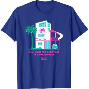 imageBarbie All I Want for Christmas is a Dreamhouse TShirtRoyal Blue