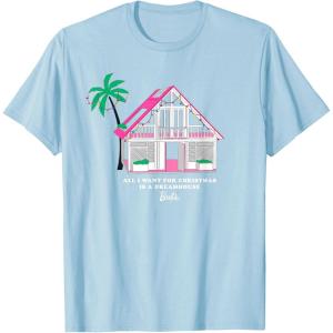 imageBarbie All I Want for Christmas is a Malibu Dreamhouse TShirtBaby Blue