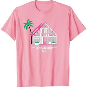 imageBarbie All I Want for Christmas is a Malibu Dreamhouse TShirtPink