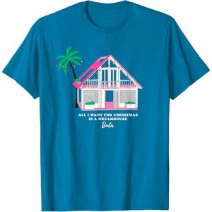 imageBarbie All I Want for Christmas is a Malibu Dreamhouse TShirtSapphire Blue