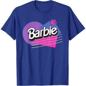 imageBarbie Retro Logo TShirtRoyal Blue