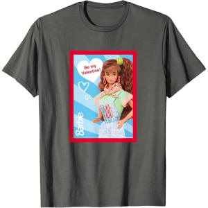 imageBarbie  Be My Valentine TShirtAsphalt Grey
