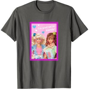 imageBarbie  Im Glad Were Friends Valentine TShirtAsphalt Grey