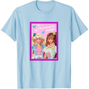 imageBarbie  Im Glad Were Friends Valentine TShirtBaby Blue