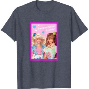 imageBarbie  Im Glad Were Friends Valentine TShirtHeather Blue