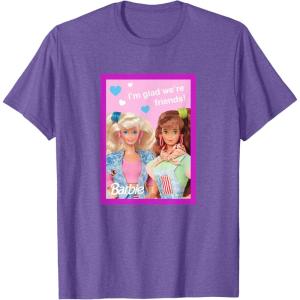 imageBarbie  Im Glad Were Friends Valentine TShirtPurple Heather