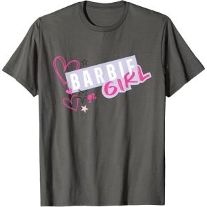 imageBarbie Girl and Hearts TShirtAsphalt Grey