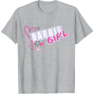 imageBarbie Girl and Hearts TShirtHeather Grey