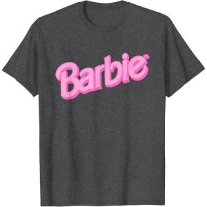 imageBarbie Pink Logo TShirtDark Heather Grey