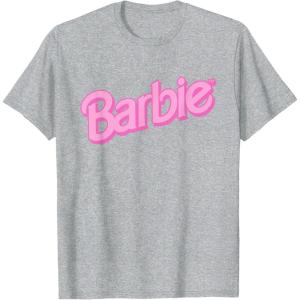 imageBarbie Pink Logo TShirtHeather Grey