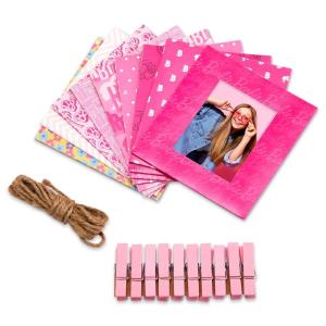 imageKodak x Barbie Colorful ampamp Decorative BarbieThemed Hanging Square Frames for Zink 2x3 Photo Projects  10 Iconic Barbie Frames for Decorating Your Scrapbook Journal and More Includes Rope and ClipsSquare Frames