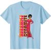 imageBarbie  1980s Black Barbie Vertical Dynamite Logo TShirtBaby Blue