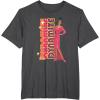 imageBarbie  1980s Black Barbie Vertical Dynamite Logo TShirtDark Heather Grey