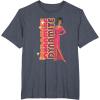 imageBarbie  1980s Black Barbie Vertical Dynamite Logo TShirtHeather Blue
