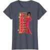 imageBarbie  1980s Black Barbie Vertical Dynamite Logo TShirtHeather Blue