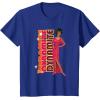 imageBarbie  1980s Black Barbie Vertical Dynamite Logo TShirtRoyal Blue